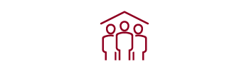 people under roof concept expertise icon